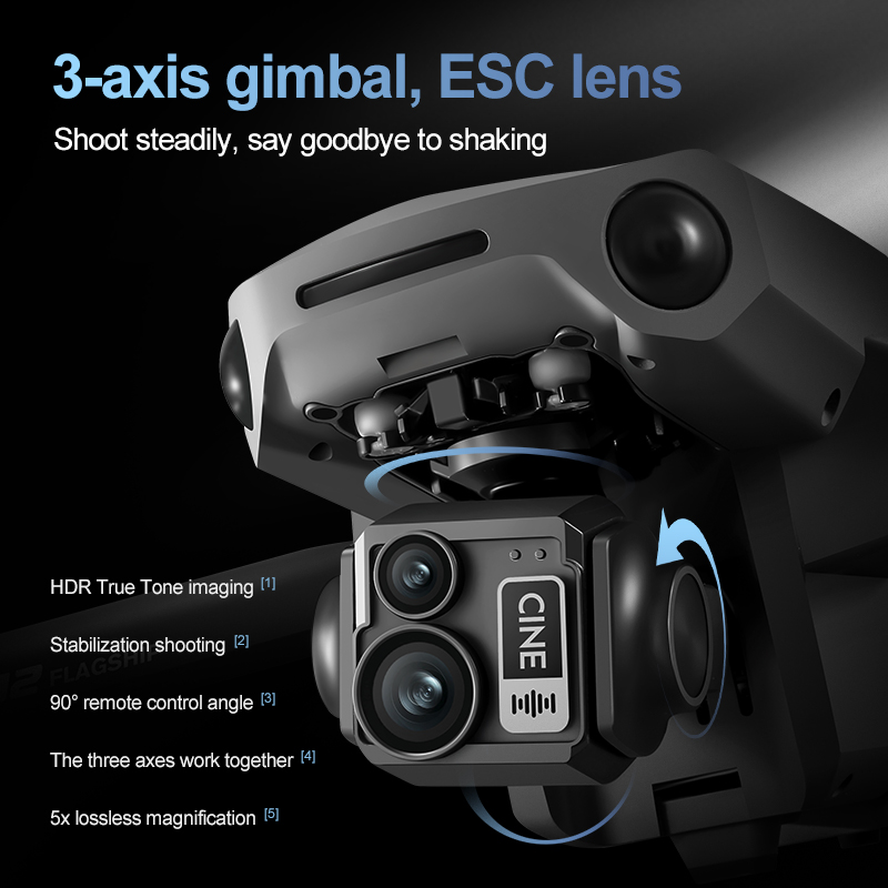 8K 3 Axis Gimbal Brushless 7.2 - đánh giá và giá Drone Lidar