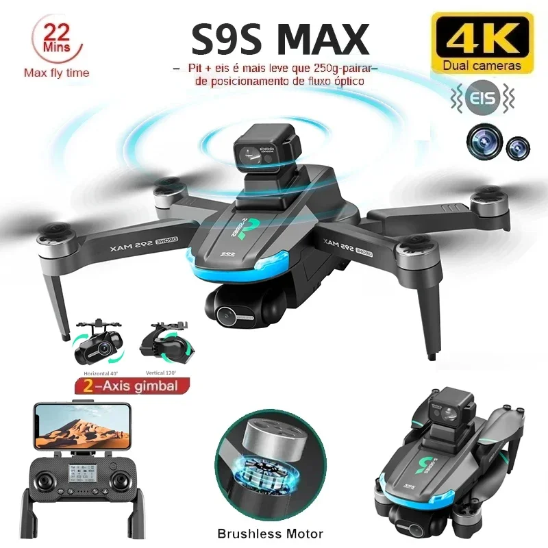 NEW S9S MAX MINI Drone 4K 2-Ax - đánh giá và giá Drone Lidar