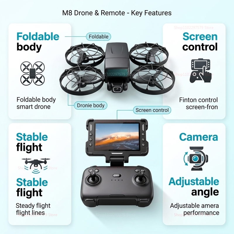 New Drones M8 GPS 8K Professio - đánh giá và giá Drone Surveying